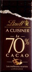 Lindt à cuisiner, Le 70% cacao : Les meilleures recettes
de Collectif
