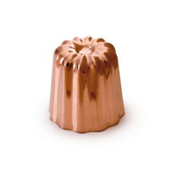 Mauviel M'passion 4180.55 - Lot de 8 Moules à Cannelé</b> - Cuivre intérieur étamé - Diamètre : 5,5 cm