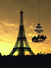 Dinner in the sky Paris 2009 by Cuisine Créative ®
Photo : © DR