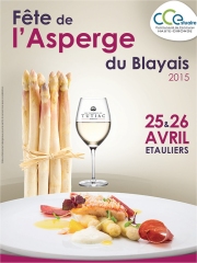 Fête de l'Asperge du Blayais
à Etauliers (45 minutes de Bordeaux) les 25 et 26 avril 2015