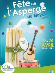 Fête de l'Asperge du Blayais
à Etauliers (45 minutes de Bordeaux) les 23 et 24 avril 2016