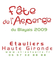 Fête de l'Asperge du Blayais
à Etauliers (45 minutes de Bordeaux)
les 25 et 26 avril 2009