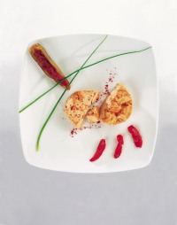 Le Basquais de foie gras
de canard mi-cuit au piment d’Espelette