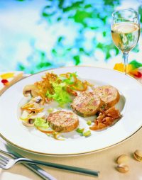 Le pistachon de canard à l’Armagnac et au bloc de foie gras de canard…