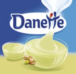Danette saveur pistache 
est lancée en septembre 2004