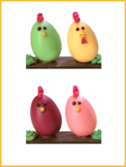 Pour Pâques 2009, Arnaud Larher concocte quatre clinquantes cocottes
Photo : DR