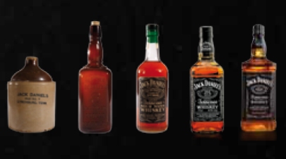 Evolution de la célèbre bouteille de 'Old n°7' de Jack Daniel's
Photo : © Jack Daniel's