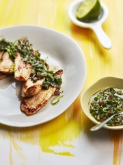 Aiguillettes de Veau Poêlées et leur Sauce Chimichurri au Citron Vert
Photo : ©  Amélie Roche / Veau de la Pentecôte