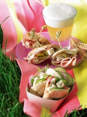 Assortiment de mini pitas
Photo : © Brasseurs de France