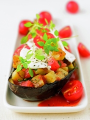 Aubergines farcies à la mozzarella
Photo : © Natacha Nikouline