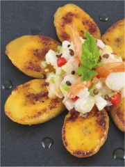 Recette Banane et son ceviche de crevettes