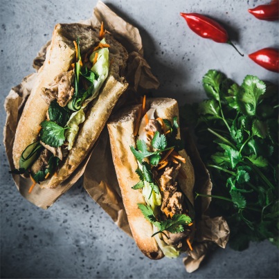 Sandwich au lapin façon Banh mi
Photo : © Megandcook