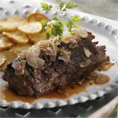 Bavette aux Echalotes Traditionnelles et ciboulette
Photo : © Christian Adam