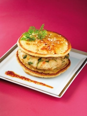 Blinisburgers coriandre gingembre et crabe