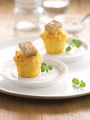 Recette Bouchées de pommes de terre soufflées au foie gras