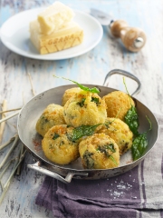 Recette Boulettes pomme de terre épinard et crème parmesan