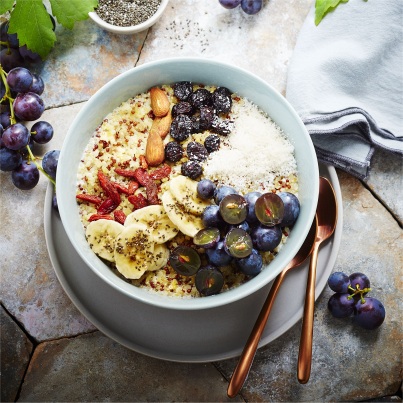 Bowl vitaminé des vendanges
Photo : © Pierre Chivoret – Stylisme : Alexia Janny-Chivoret