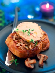 Brioche perdue à la crème de champignons et foie gras
Photo : © Patricia Kettenhofen / Elle&Vire