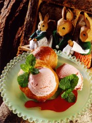 Brioche et Glace aux fraises
Photo : © Centre d'Information des Glaces