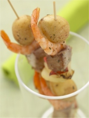 Brochettes de pomme de terre aux fruits de la mer
Photo : © Fous de pommes de terre