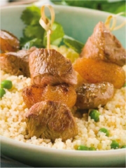 Brochettes d'agneau aux abricots
Photo : © Nicolas Louis