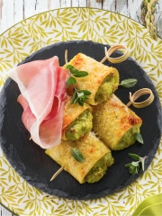 Brochettes de paccheri farcies au Jambon de Parme et à la crème d'asperges
Photo : © Consortium du Jambon de Parme