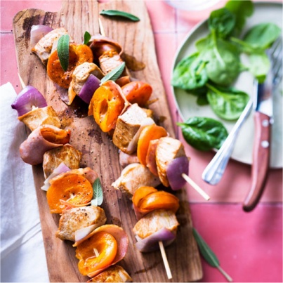 Brochettes de Veau aux Abricots Lardés
Photo : © Amélie Roche / SPIMM