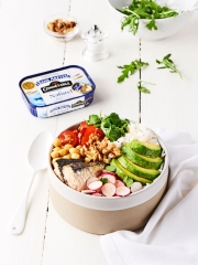 Buddha bowl à la sardine sans arêtes au naturel
Photo : © Connétable / Maud Argaïbi