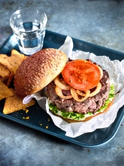 Burger de cœur de bœuf aux notes libanaises
Photo : © Atelier des Chefs