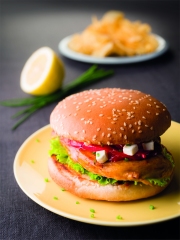 Burger au Poulet mariné au Citron
Photo : © Pain Jacquet
