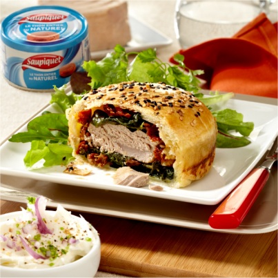 Burger de Thon à la Mozzarella et Epinards
Photo : © Saupiquet