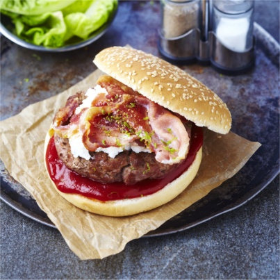 Burgers d'Agneau Bio au Chèvre et au Bacon
Photo : © Jean-François Mallet
