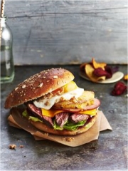 Burgers de hampe de boeuf à l'australienne
Photo : © INTERBEV / Produits Tripiers / Amélie Roche