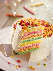 Cake de l'arc-en-ciel
Photo : © Francine