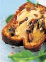 Cake aux champignons
Photo : © Syndicat des Surgelés