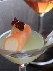 Cannelloni au saumon d'Ecosse, caillé de brebis, chutney et gelée de grani smith citron vert
Photo : © Fédération Française des Spiritueux