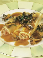 Cannellonis de Veau de la Pentecôte tomatés à la sauge et chanterelles
Photo : © Collective du Veau de la Pentecôte