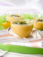 Cappuccino de Pêches de nos Régions glacées aux pistaches
Photo : © pêche enVie, pêche d'ici