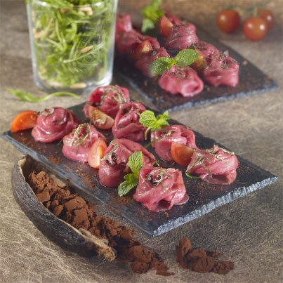 Carpaccio de b&oelig;uf à la menthe ou le Carpaccio de mon Artisan Boucher
Photo : ©  Dominique Azambre pour Interbev