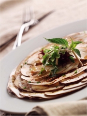 Carpaccio de Cèpe, à l'huile d'argan
Photo : DR
