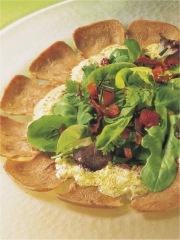 Carpaccio de langue de veau, vinaigrette à l'oeuf écrasé
Photo : © Confédération Nationale de la Triperie Française (CNTF)