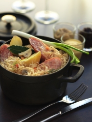 Cassolette de Choucroute et saucisses de Montbéliard
Photo : © IFCC