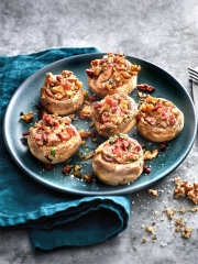 Champignons farcis à la fraise de veau, noisettes de chorizo grillé
Photo : © Atelier des Chefs