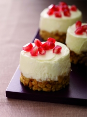 Mini-cheesecakes au chèvre frais salé et leurs graines de grenade
Photo : © CIFC