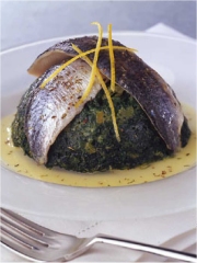 Charlotte d'épinards et de hareng sauce citron
Photo : © Ph. Asset