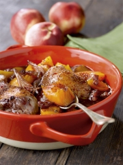 Recette Coq au vin et aux nectarines de nos régions