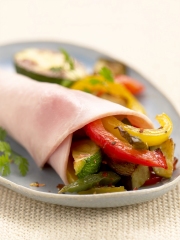 Recette Cornet de Jambon cuit aux légumes grillés
