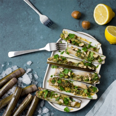 Couteaux au four pour l'apéro
Photo : © Pavillon France