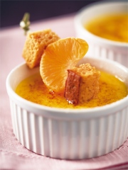 Crème brûlée à l'orange et au pain d'épices