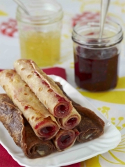 Crêpes Chocolat/Vanille Confiture de Framboises et Marmelade de Citrons Bonne Maman®
Photo : © F. Mantovani / Bonne Maman